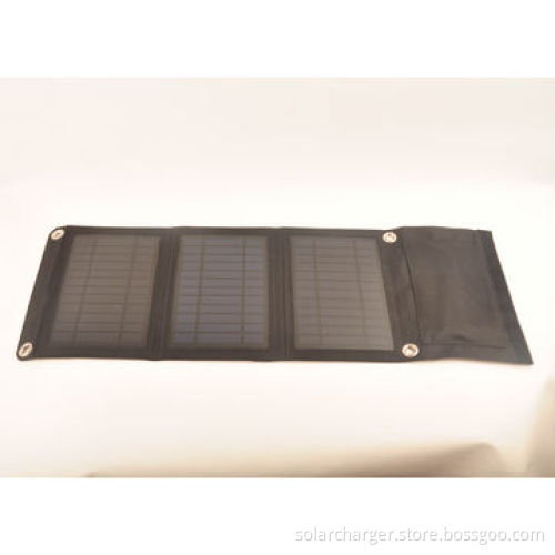 Solar Mobile Phone Charger with 2A Output Current, Dual-USB Port